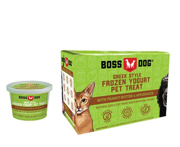 Boss Dog Greek Style Peanut Butter & Applesauce Yogurt Frozen Dog & Cat Treats