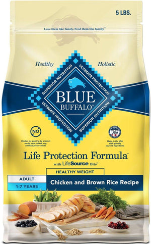 Blue Buffalo BLUE Life Protection Formula Poids Santé Adulte Poulet et Riz Brun Croquettes pour chien