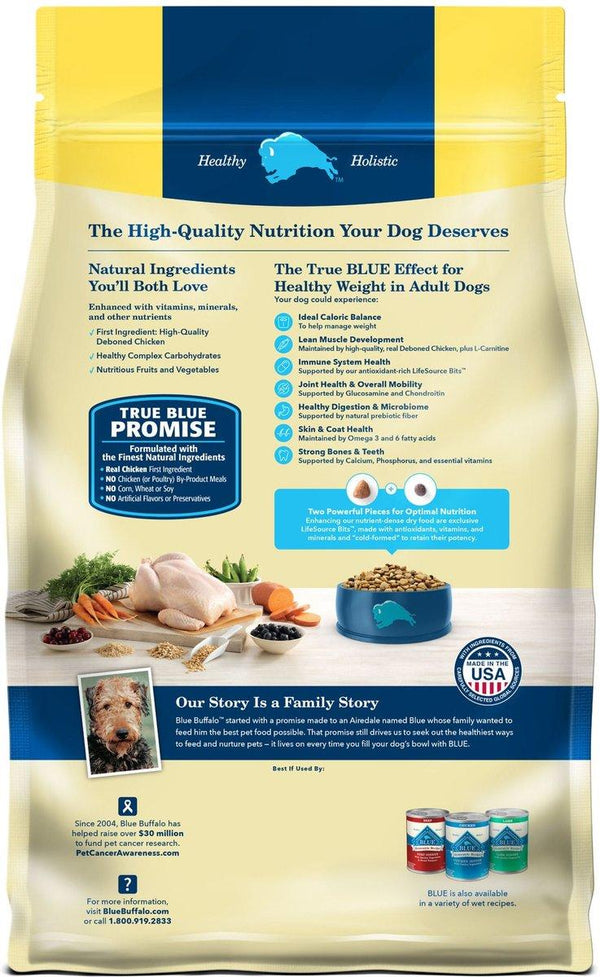 Blue Buffalo BLUE Life Protection Formula Poids Santé Adulte Poulet et Riz Brun Croquettes pour chien