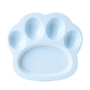 PetDreamHouse PAW 2-in-1 Pet Slow Feeder & Lick Pad, Baby Blue