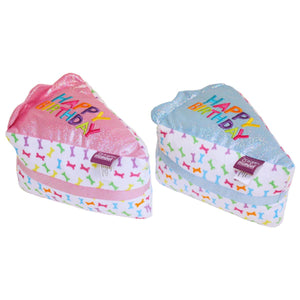Multipet Birthday Cake Slice Dog Toy, Assorted Colors