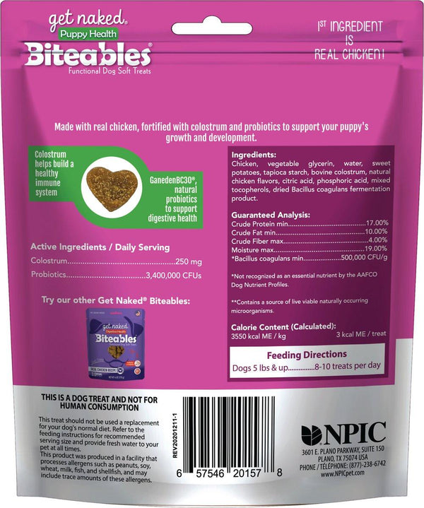 Get Naked Biteables Puppy Health Real Chicken Recipe Dog Treats