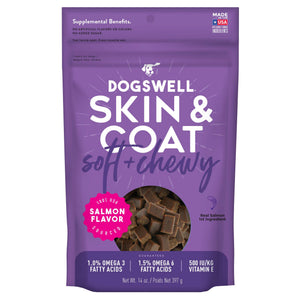 Dogswell Friandises molles et moelleuses au saumon pour peau et pelage