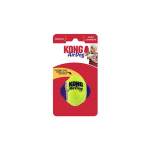 KONG AirDog Squeaker Knobby Ball Dog Toy, Yellow/Purple