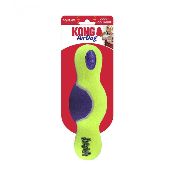 KONG AirDog Squeaker Roller Jouet pour Chien Jaune/Violet