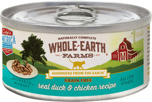 Whole Earth Farms Grain-Free Real Duck & Chicken Morsels in Gravy Canned Cat Food