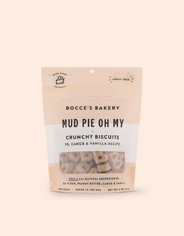 Bocce's Bakery Mud Pie Oh My PB, Carob & Vanilla Dog Treats