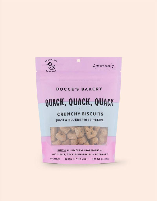 Bocce's Bakery Quack, Quack, Quack Duck & Blueberries Dog Treats