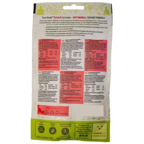 True Leaf Friandises Sans céréales au Poulet Anti-boules de poils pour Chats