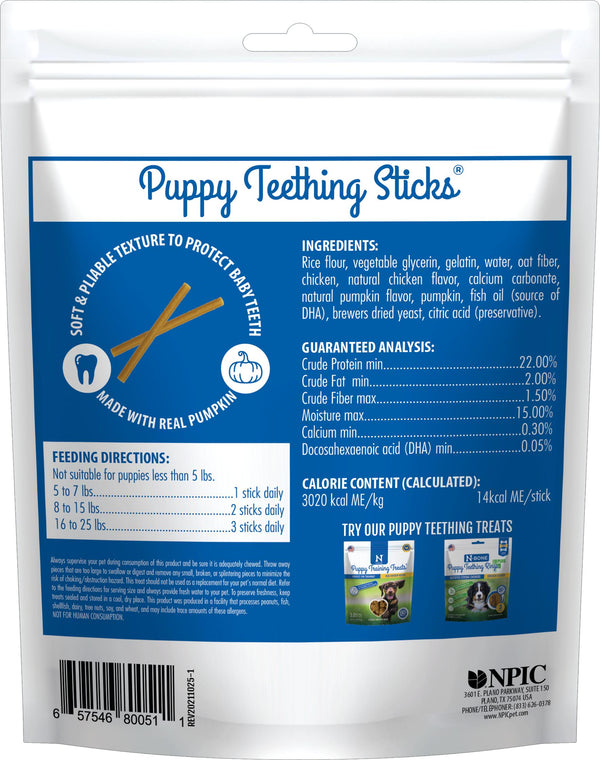 N-Bone Bâtonnets de dentition potiron pour chiots Friandises pour chiens
