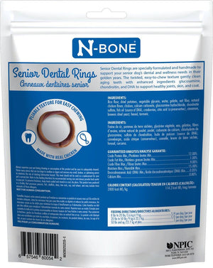 N-Bone Anneaux dentaires senior saveur poulet Friandises pour chiens