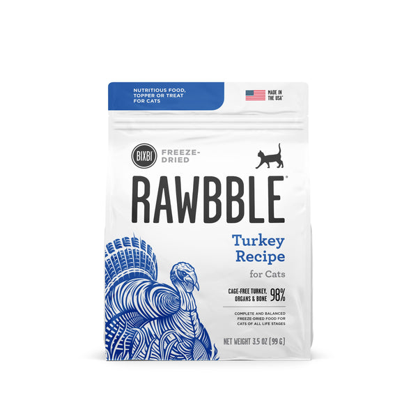 BIXBI Rawbble Turkey Recipe Freeze-Dried Cat Food
