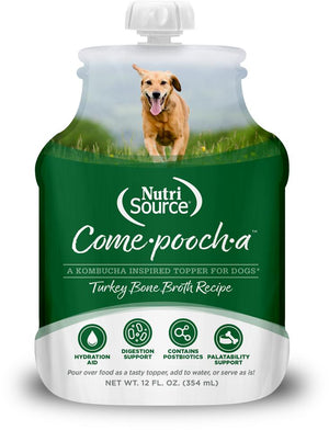 NutriSource Come-Pooch-A Turkey Bone Broth Dog Food Topper