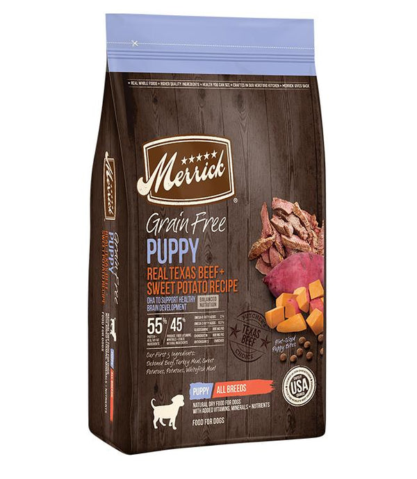 Merrick Real Texas Beef + Sweet Potato Puppy Recipe Grain-Free Dry Dog Food