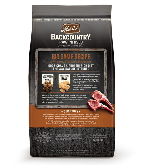 Merrick Backcountry Raw Infused Big Game Recipe Dry Dog Food