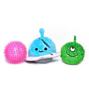 Patchwork Pet Prickles Spaceship with Alien Dog Toy
