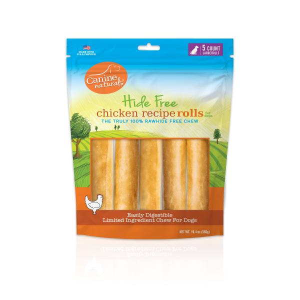 Canine Naturals Hide Free Chicken Recipe Large Rolls Dog Treats