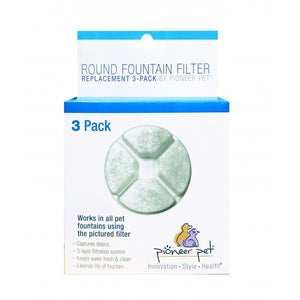 Pioneer Pet Round Vortex Fountain for Pets Replacement Filter