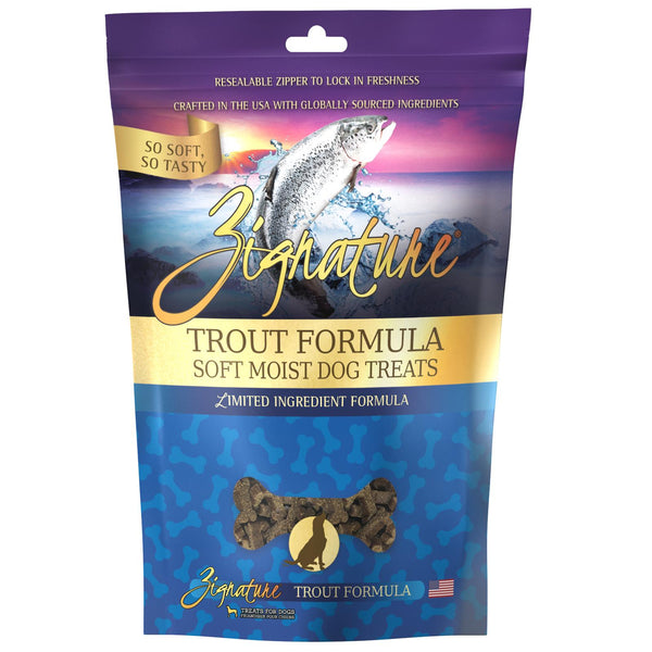 Zignature Friandises molles sans céréales à la formule Truite pour chiens