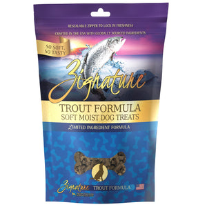 Zignature Trout Formula Soft Moist Grain-Free Dog Treats