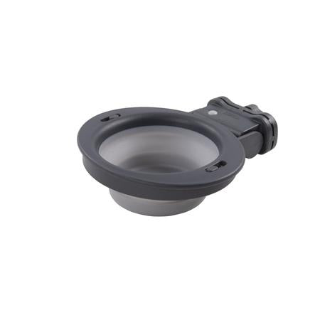 Dexas Collapsible Kennel Pet Bowl, Light Gray