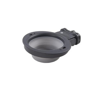 Dexas Collapsible Kennel Pet Bowl, Light Gray