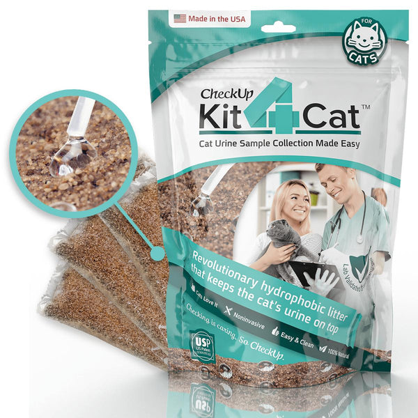 CheckUp Kit4Cat Kit de collecte d'échantillon d'urine pour chats