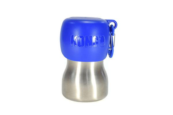 KONG H2O Stainless Steel Dog Water Bottle, Blue