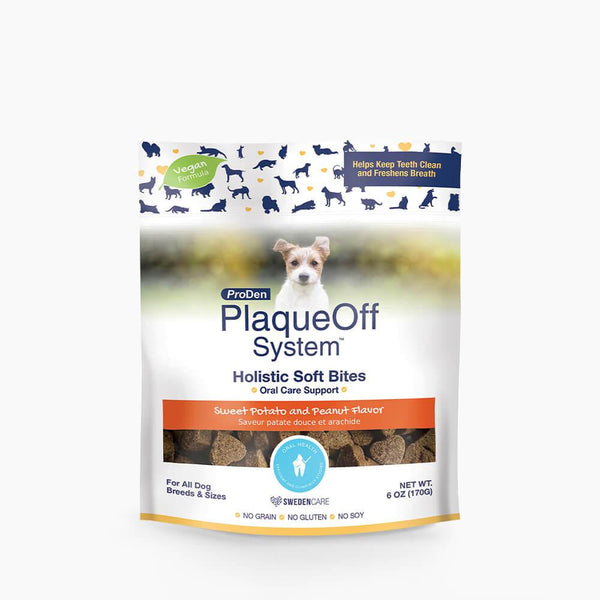 ProDen PlaqueOff System Holistic Soft Bites Sweet Potato & Peanut Dog Supplement