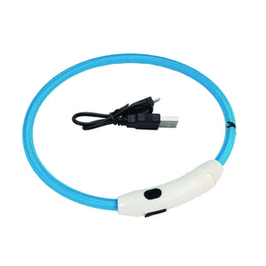 Coastal Pet Products USB Light-Up Neck Ring for Dogs, Blue