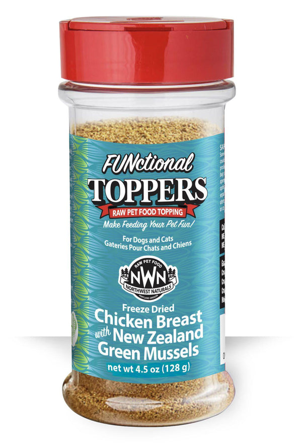 Northwest Naturals FUNctional Chicken Breast with New Zealand Green Mussels Freeze-Dried Dog & Cat Food Topper