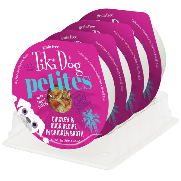Tiki Dog Aloha Petites Chicken & Duck in Chicken Broth Wet Dog Food Cup