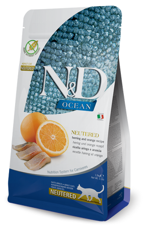 Farmina N&D Ocean Herring & Orange Neutered Dry Cat Food