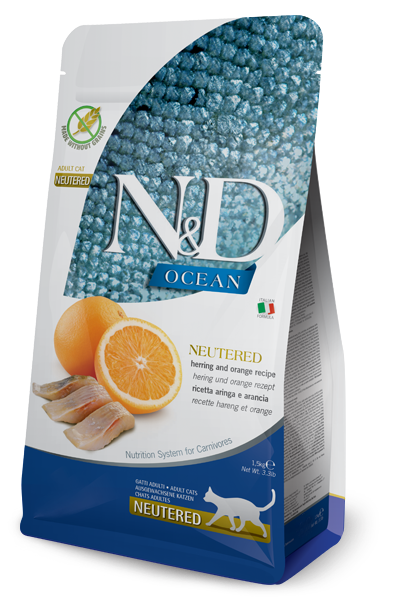Farmina N&D Ocean Herring & Orange Neutered Dry Cat Food