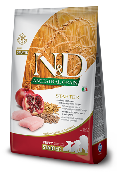 Farmina N&D Ancestral Grain Chicken & Pomegranate Starter Puppy Dry Dog Food