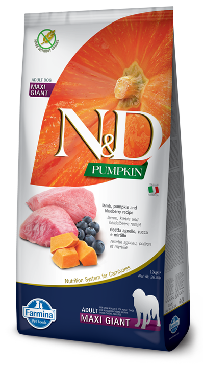 Farmina N&D Pumpkin Lamb & Blueberry Adult Giant Dog Dry Food