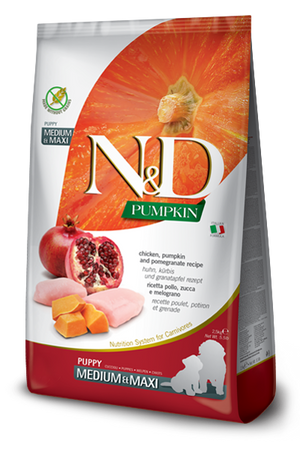 Farmina N&D Pumpkin Chicken & Pomegranate Puppy Medium & Maxi Dry Dog Food