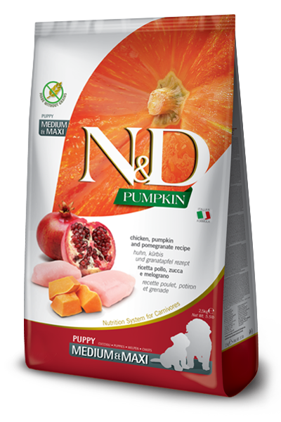 Farmina N&D Pumpkin Chicken & Pomegranate Puppy Medium & Maxi Dry Dog Food