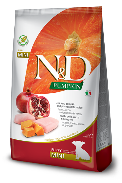 Farmina N&D Pumpkin Chicken & Pomegranate Puppy Mini Dry Dog Food