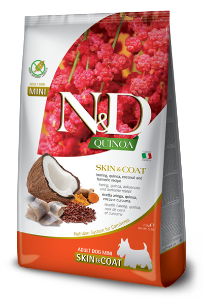 Farmina N&D Quinoa Skin & Coat Herring Adult Mini Dry Dog Food