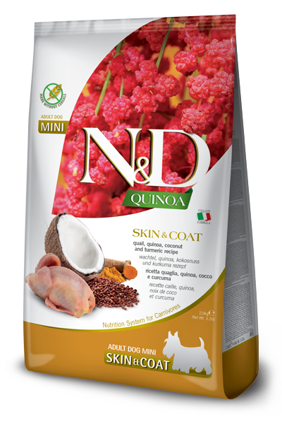Farmina N&D Quinoa Skin & Coat Quail Adult Mini Dry Dog Food