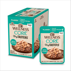 Wellness CORE Tiny Tasters Flaked Tuna & Salmon Wet Cat Food Pouches