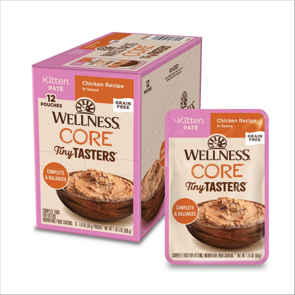 Wellness CORE Tiny Tasters Pâté de Poulet Sachets pâtée humide pour chatons