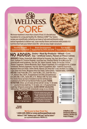 Wellness CORE Tiny Tasters Pâté de Poulet Sachets pâtée humide pour chatons