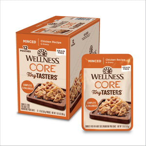 Wellness CORE Tiny Tasters Minced Chicken Wet Cat Food Pouches