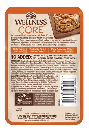 Wellness CORE Tiny Tasters Minced Chicken Wet Cat Food Pouches