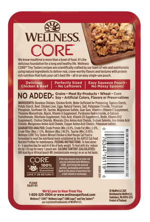 Wellness CORE Tiny Tasters Minced Chicken & Beef Wet Cat Food Pouches