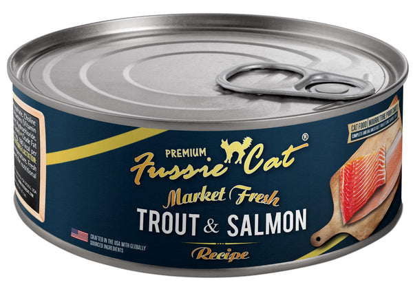 Fussie Cat Market Fresh Recette Truite & Saumon Nourriture humide pour chats en boîte