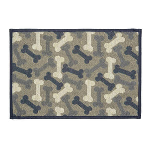 Loving Pets Bella Fashion Bones Feeding Mats for Dogs, Denim