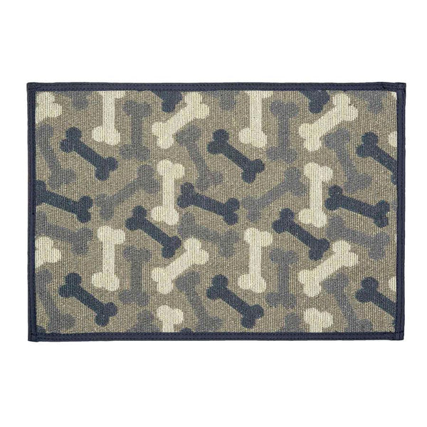 Loving Pets Bella Fashion Bones Feeding Mats for Dogs, Denim